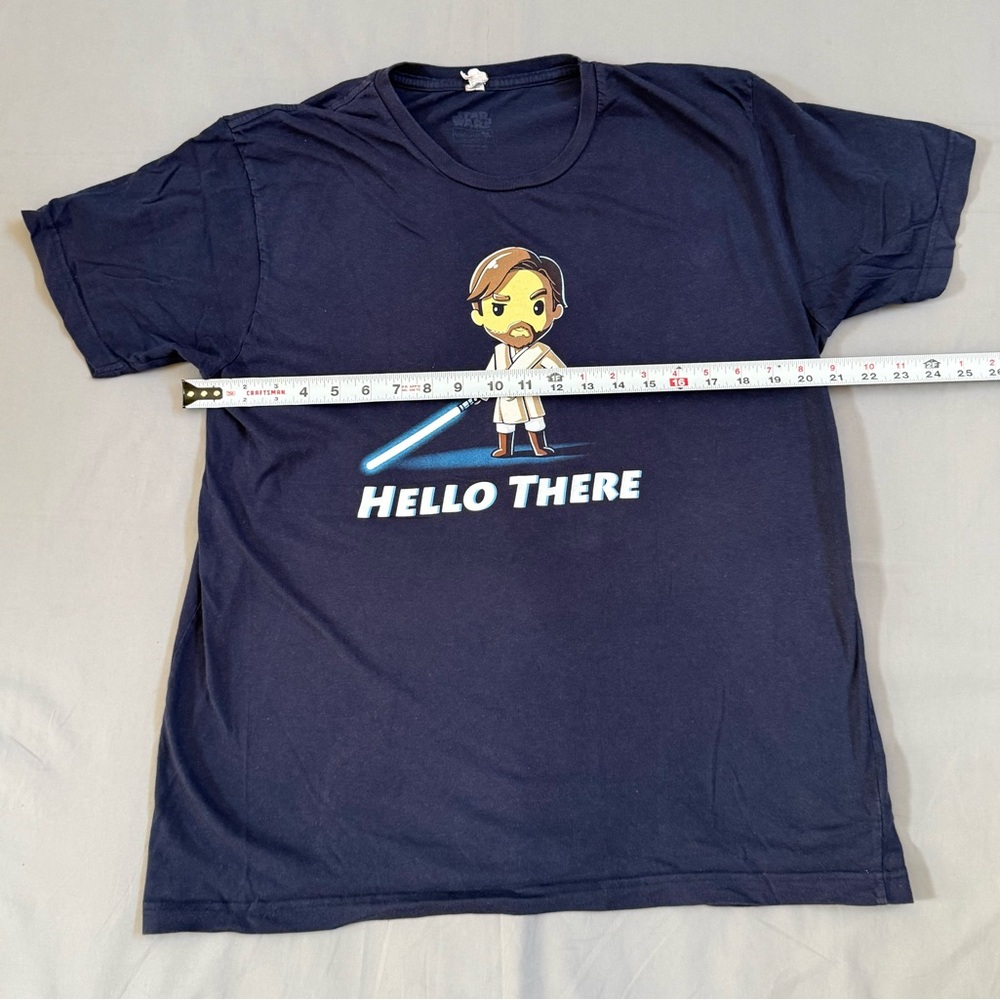 Men’s TeeTurtle Obi-Wan Kenobi Graphic Navy Blue T-Shirt Size Large - Picture 3 of 3